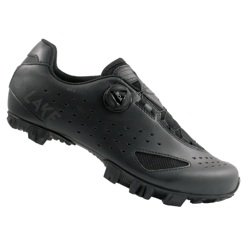 Lake Cycling Mountainbikeschuhe, MX177, SCHWARZ/SCHWARZ