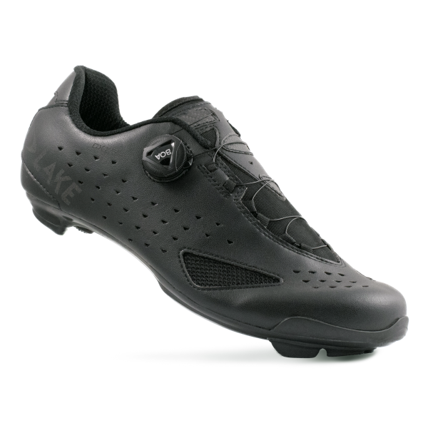 Lake Cycling Rennveloschuhe, CX177, SCHWARZ/SCHWARZ