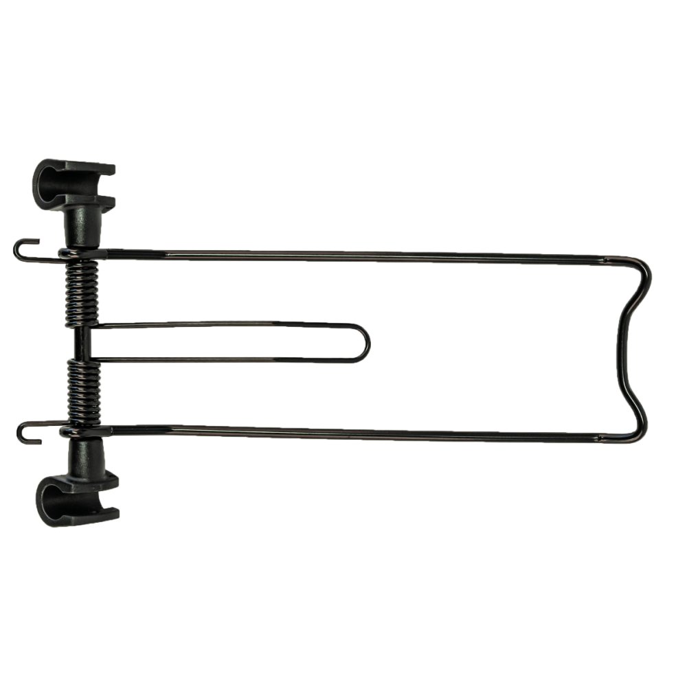 Racktime Federklappe, Clamp-it black, Rohr Ø 12 mm, Plattform-Innenmass 100 mm