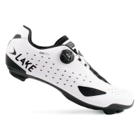 Lake Cycling Rennveloschuhe, CX177, WEISS/SCHWARZ