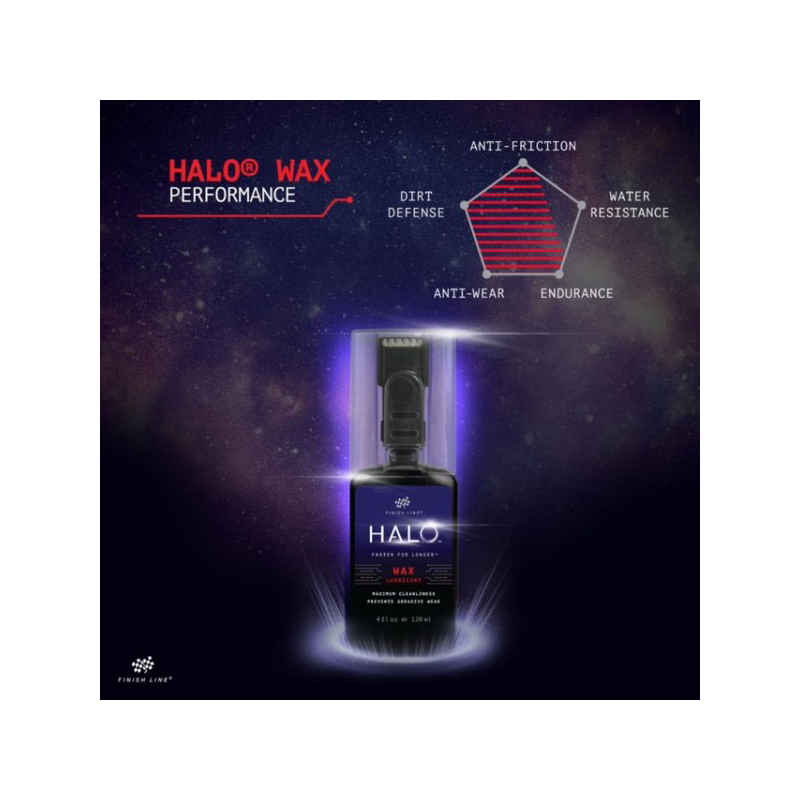 FinishLine Kettenwachs, HALO™ - WAX Schmiermittel 120ml, inkl. Smart Luber
