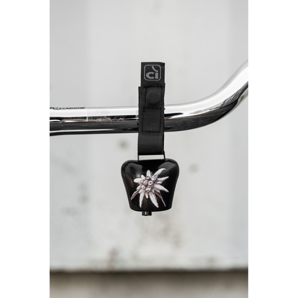Incirca Glocke, COWBELL, schwarz mit Edelweiss