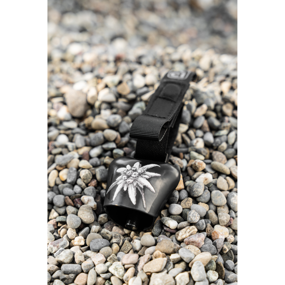 Incirca Glocke, COWBELL, schwarz mit Edelweiss
