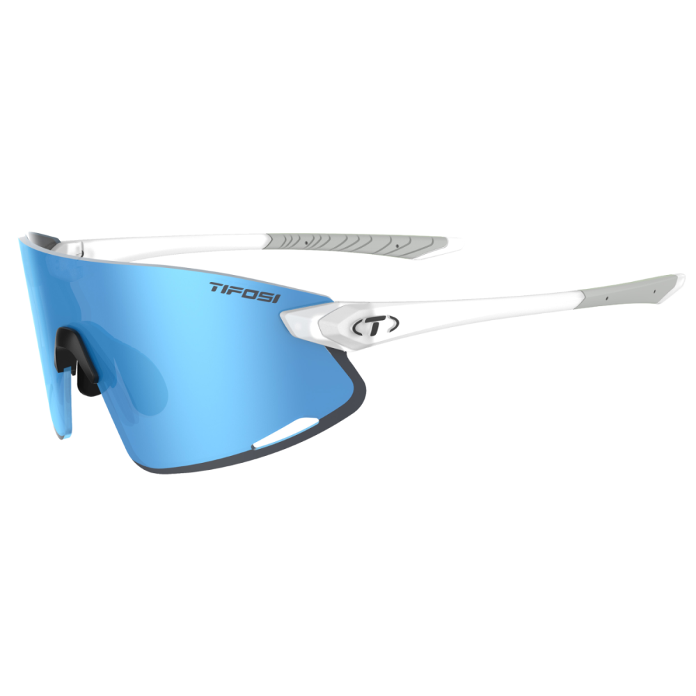 Sonnenbrille, Vogel XC, Satin Clear, S-M, Sky Blue Mirror