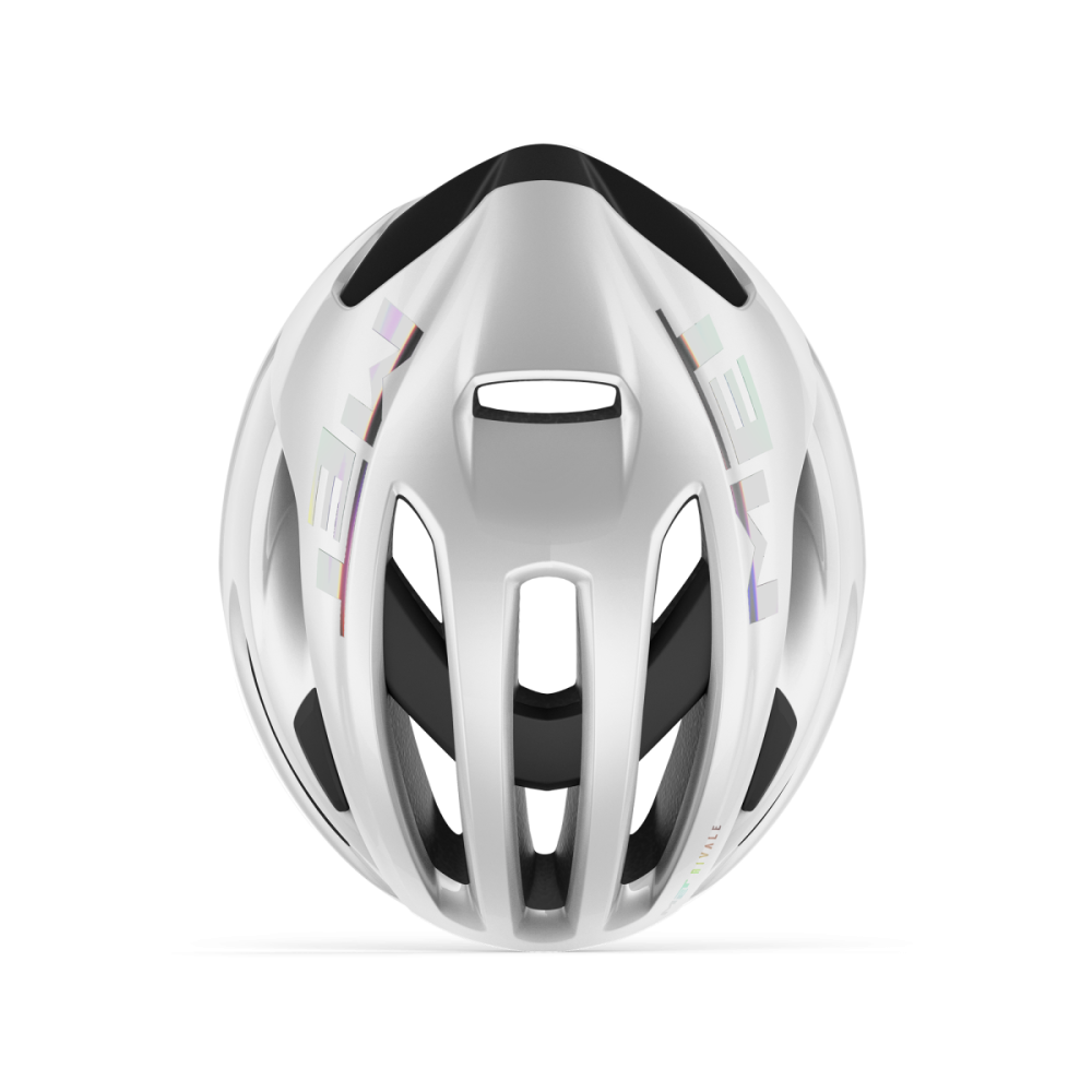MET Rennrad Helm, RIVALE MIPS, WHITE HOLOGRAPHIC, M