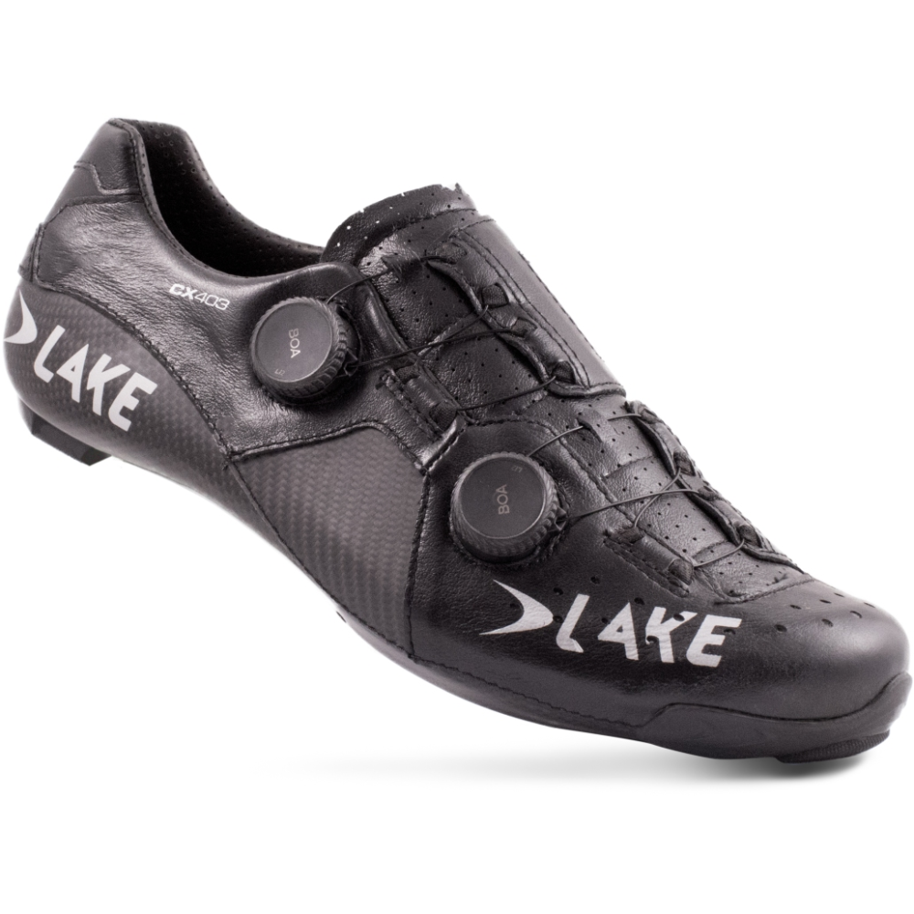 Lake Cycling RV Schuh, CX403 Wide, SCHWARZ SILBER, 42