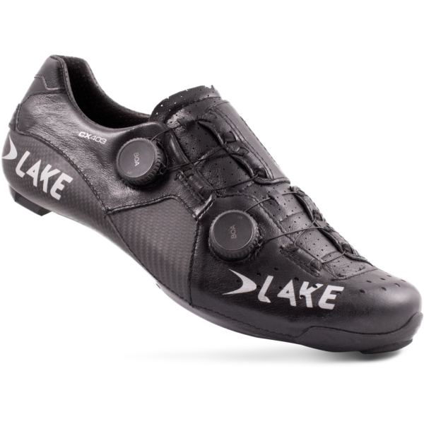 Lake Cycling RV Schuh, CX403 Wide, SCHWARZ SILBER, 42