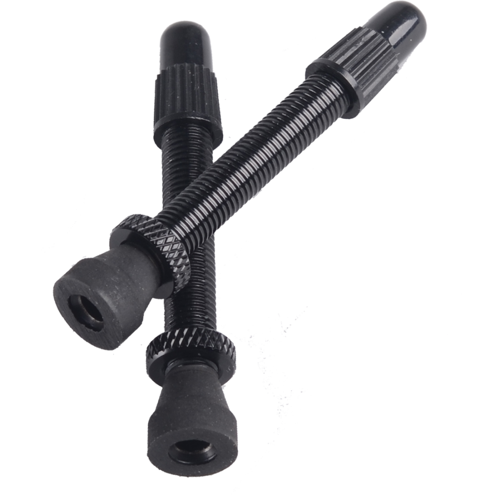 Tubeless Ventil, 80mm Französisch Alu black removeable Paar