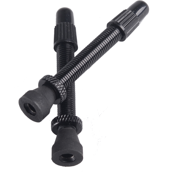 Tubeless Ventil, 80mm Französisch Alu black removeable Paar