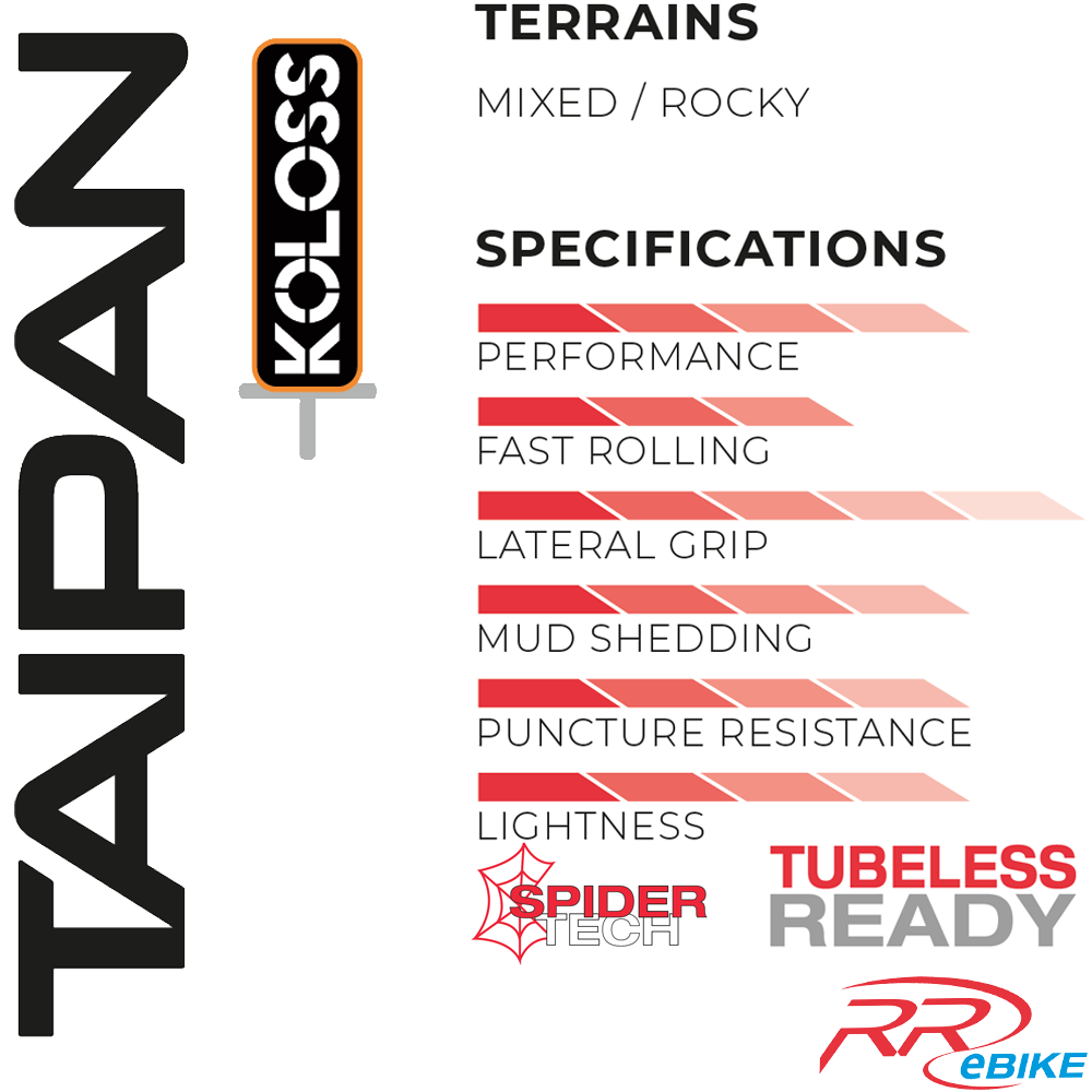 Hutchinson Faltreifen, TAIPAN KOLOSS 27.5x2.80 (70-584) e-Bike50 ece R75, Tubeless Ready