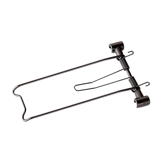 Racktime Federklappe, Clamp-it black, Rohr Ø 10 mm, Plattform-Innenmass 100 mm