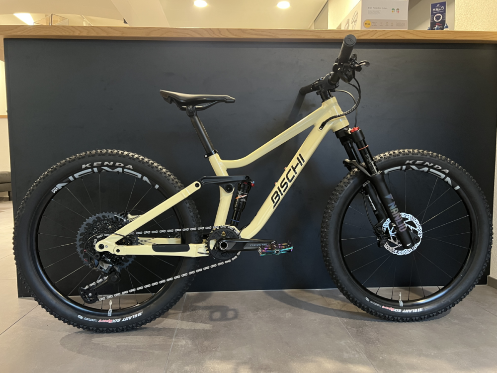 bischibikes Kids Alu-Fully 24", Hellelfebein Glanz