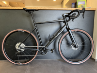 bischibikes Gravel Alu schwarz Matt Logos in Glanz, 58cm
